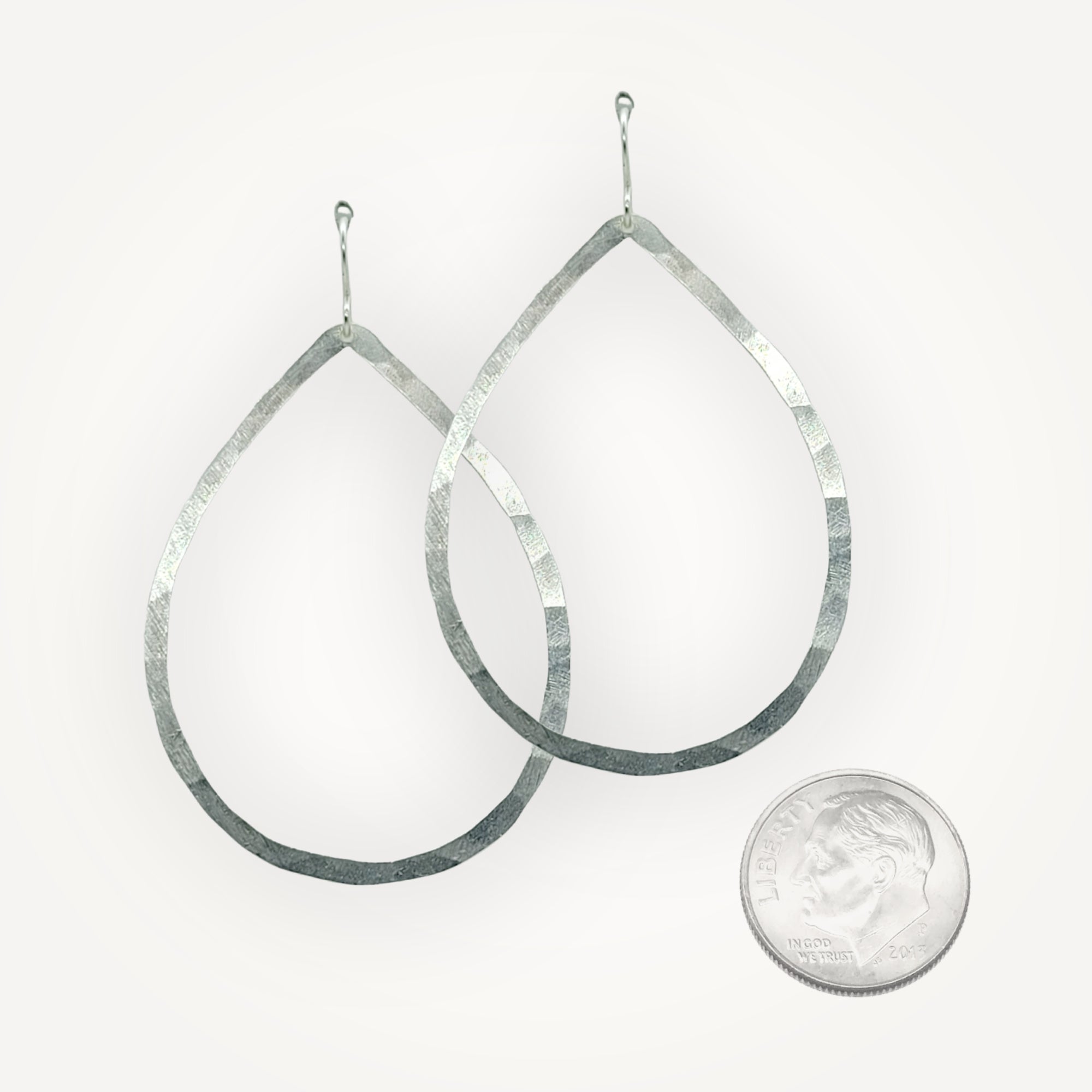 Organic Teardrop Earrings • Large