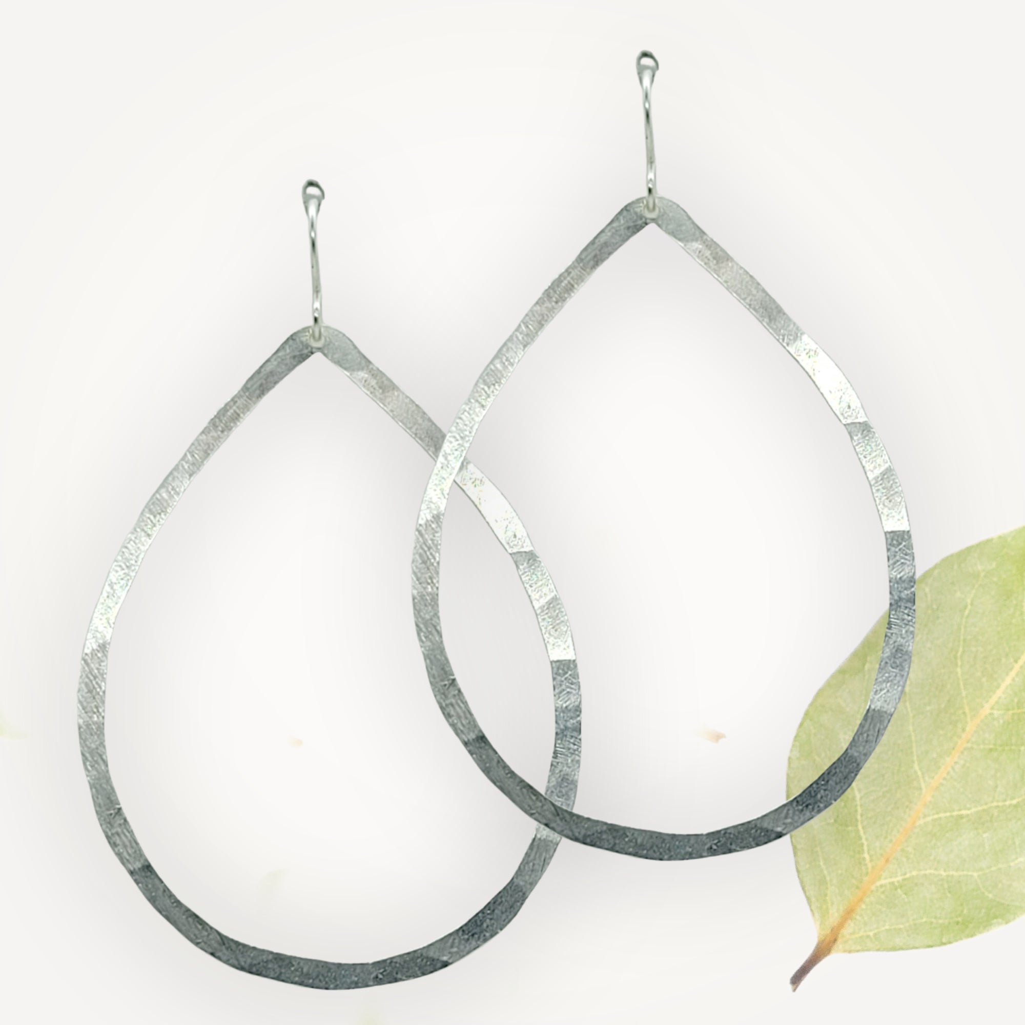Organic Teardrop Earrings • Large