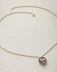 Gold Oyster Necklace • Enamel