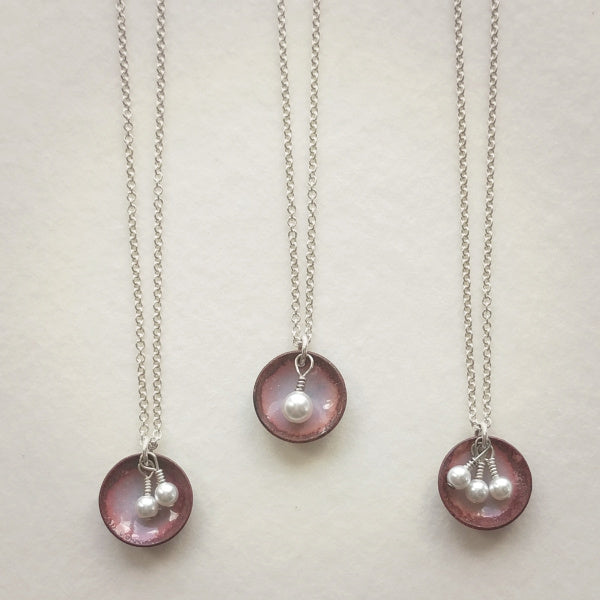 Oyster Necklace • Silver Enamel