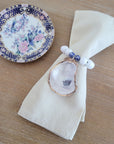 Opalescent Oyster Porcelain Beads • Wine Bottle Charm or Napkin Holder