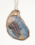 Paddle Boat Ornament • Oyster Shell
