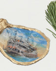 Paddle Boat Ornament • Oyster Shell