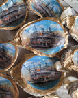 Paddle Boat Ornament • Oyster Shell