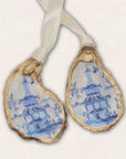 Single Pagoda Chinoiserie Ornament • Oyster Shell