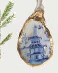 Single Pagoda Chinoiserie Ornament • Oyster Shell