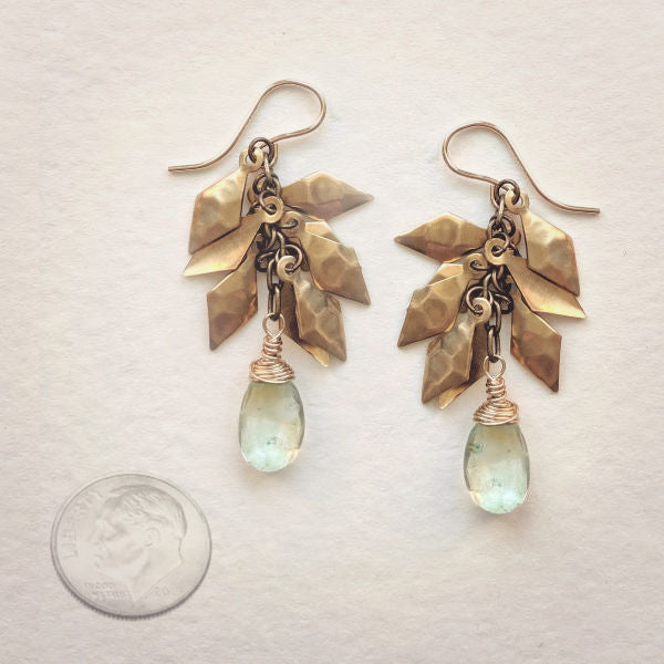 Green Amethyst Panache Earrings