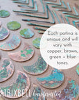 Patina Triangle Earrings | Quartz Point