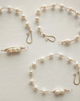 Wire Wrap Gold Peapod Bracelet • 1,2,3 or 4 pearls