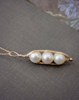 Gold Peapod Necklace • Your Choice of Peas