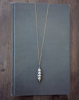 Gold Peapod Necklace • Your Choice of Peas