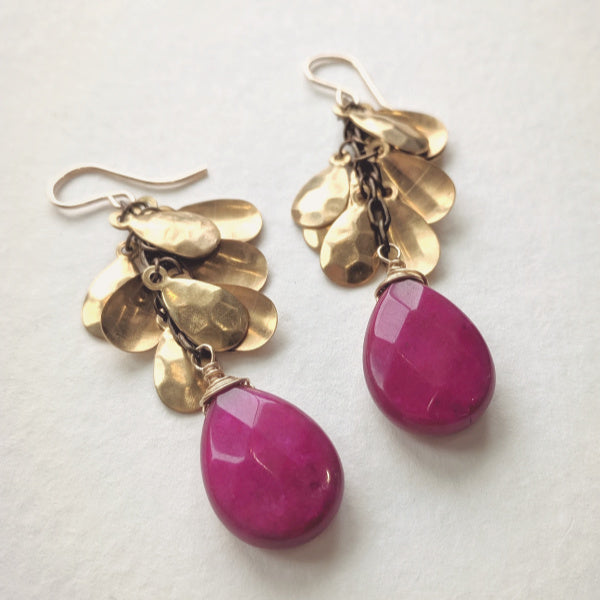 Petal Earrings • Ruby Jade