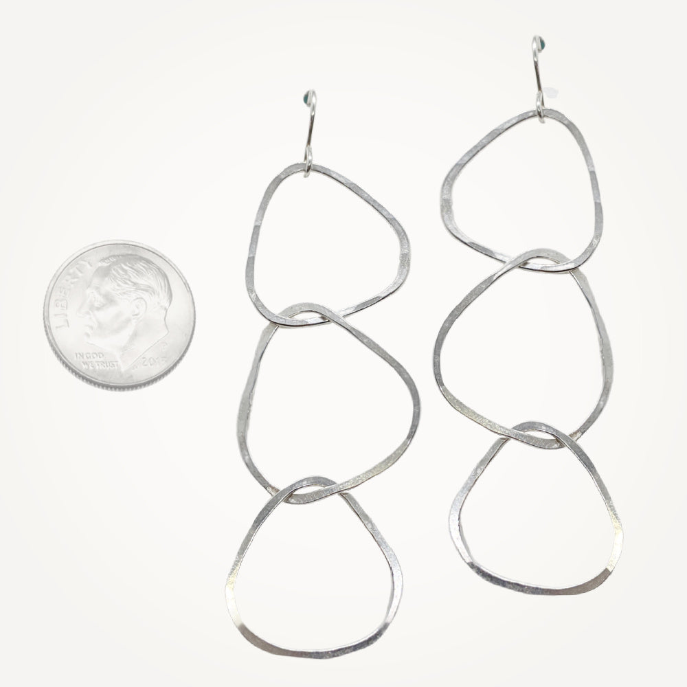 River Rock Earrings • Triple Hoop
