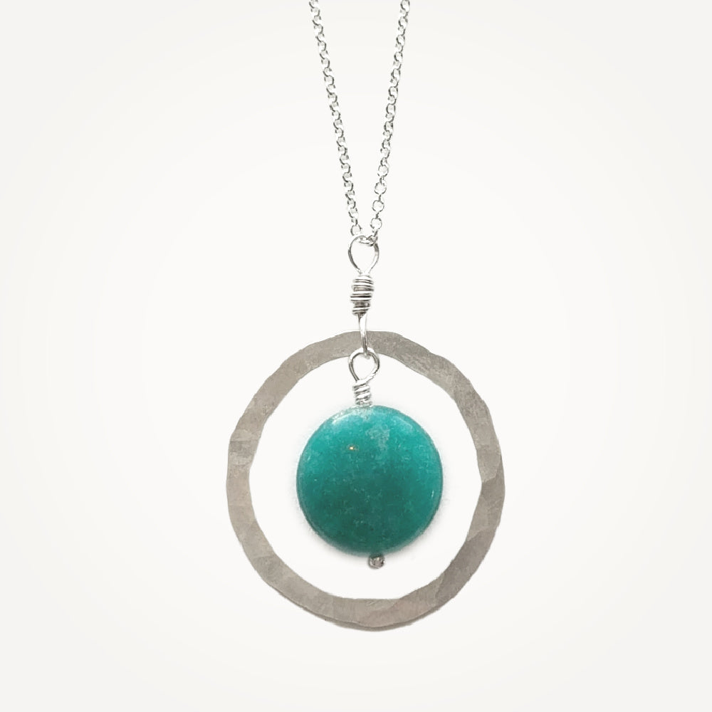 Organic Hoop Necklace • Russian Amazonite