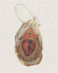 Sacred Heart Ornament • Oyster Shell