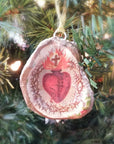 Sacred Heart Ornament • Oyster Shell