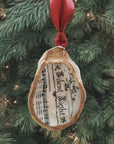 Silent Night Christmas Ornament • Oyster Shell
