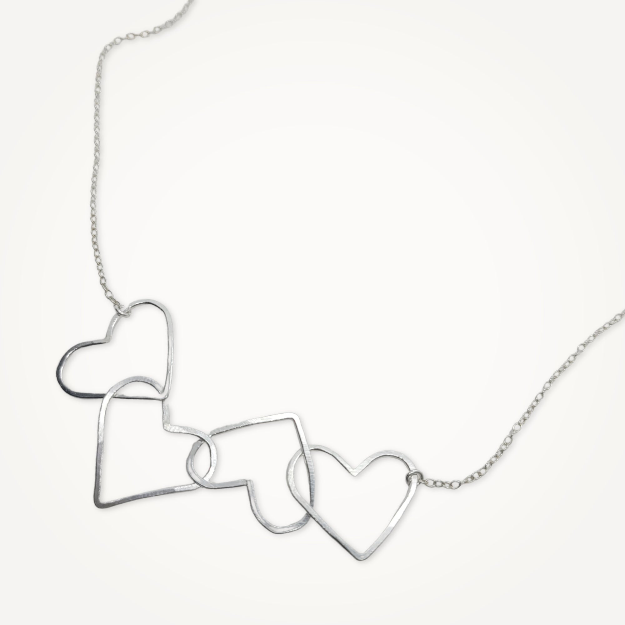Links of Love Heart Necklace • Choice of Hearts