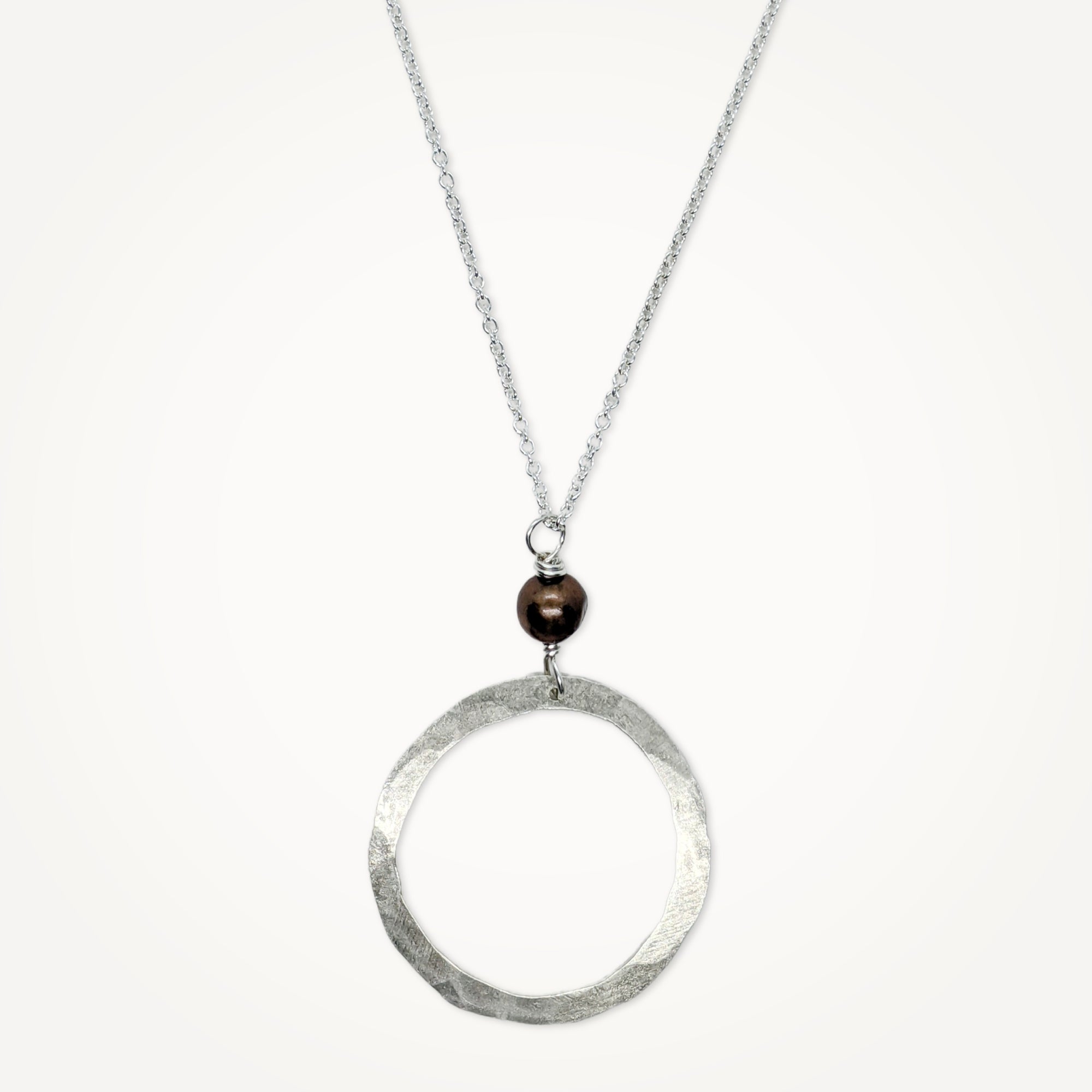 Organic Hoop Necklace • Pearl
