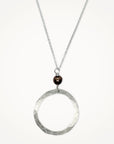 Organic Hoop Necklace • Pearl