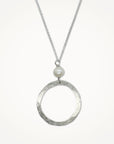 Organic Hoop Necklace • Pearl