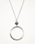 Organic Hoop Necklace • Pearl