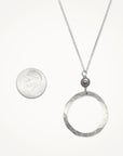 Organic Hoop Necklace • Pearl