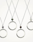 Organic Hoop Necklace • Pearl