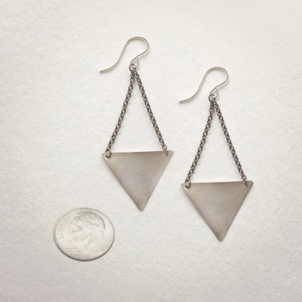 Triangle Earrings • Silver