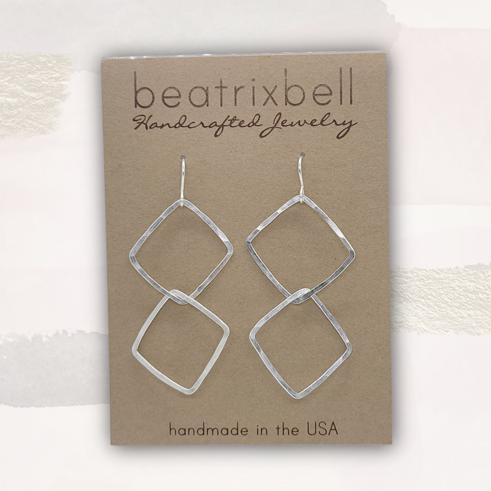 Linked Square Earrings