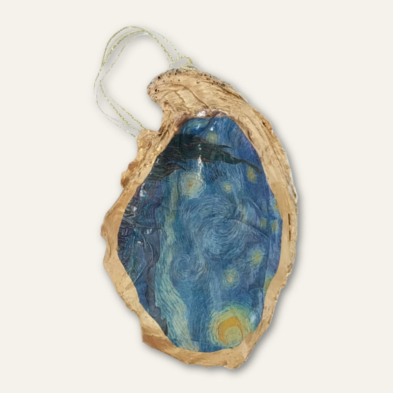 Starry Night Ornament Vincent Van Gogh • Oyster Shell