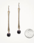Stick Earrings • Black Pearl