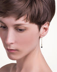 Stick Earrings • Black Pearl