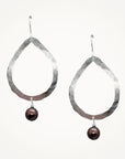 Organic Teardrop Earrings • Choice of Pearl