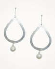 Organic Teardrop Earrings • Choice of Pearl