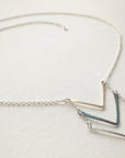 Petite Trifecta Necklace • Sterling Silver or Brass