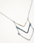 Petite Trifecta Necklace • Sterling Silver or Brass