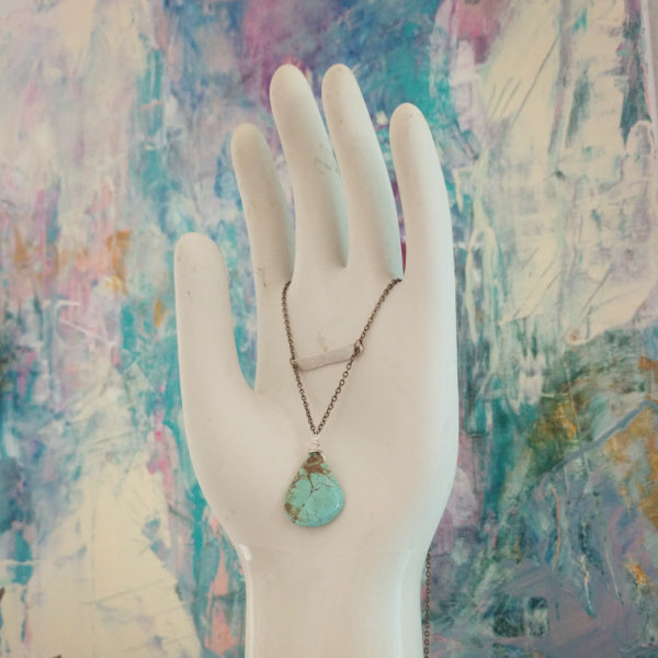 Balance Necklace • Turquoise Teardrop