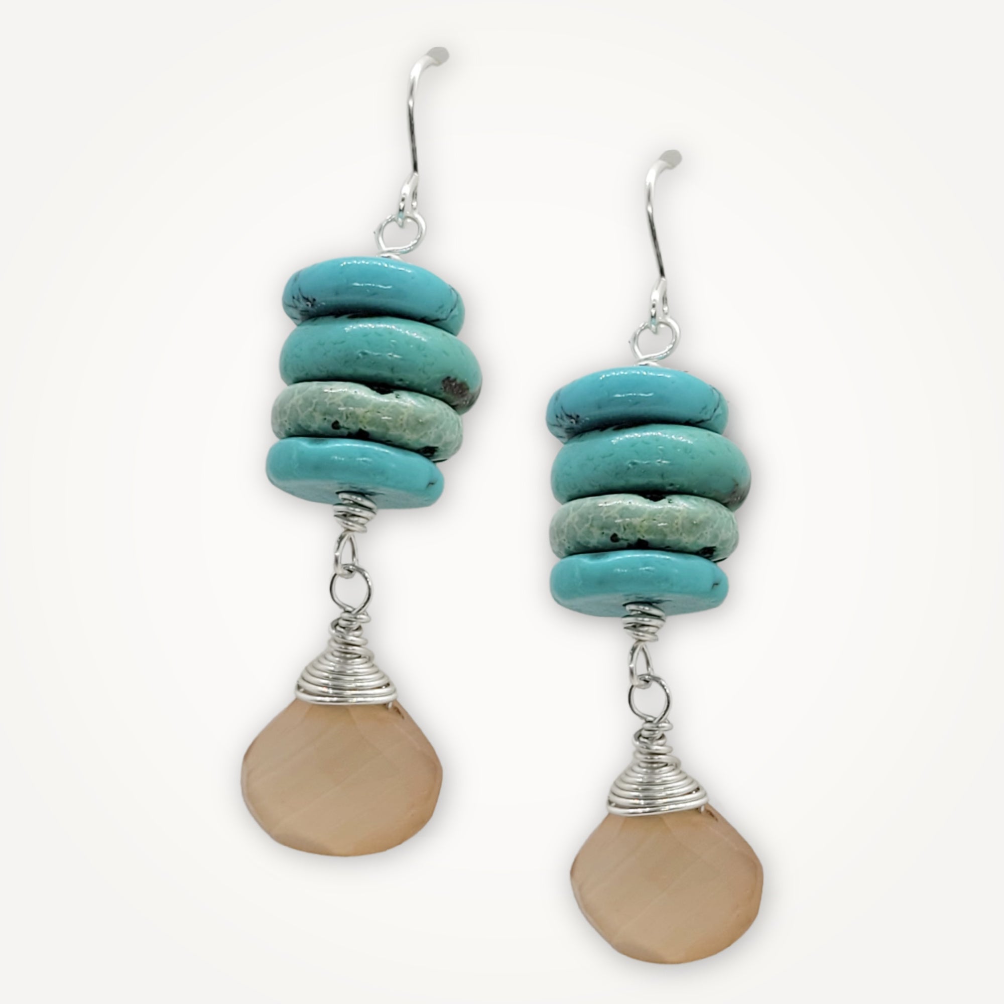 Stacked Earrings • Turquoise