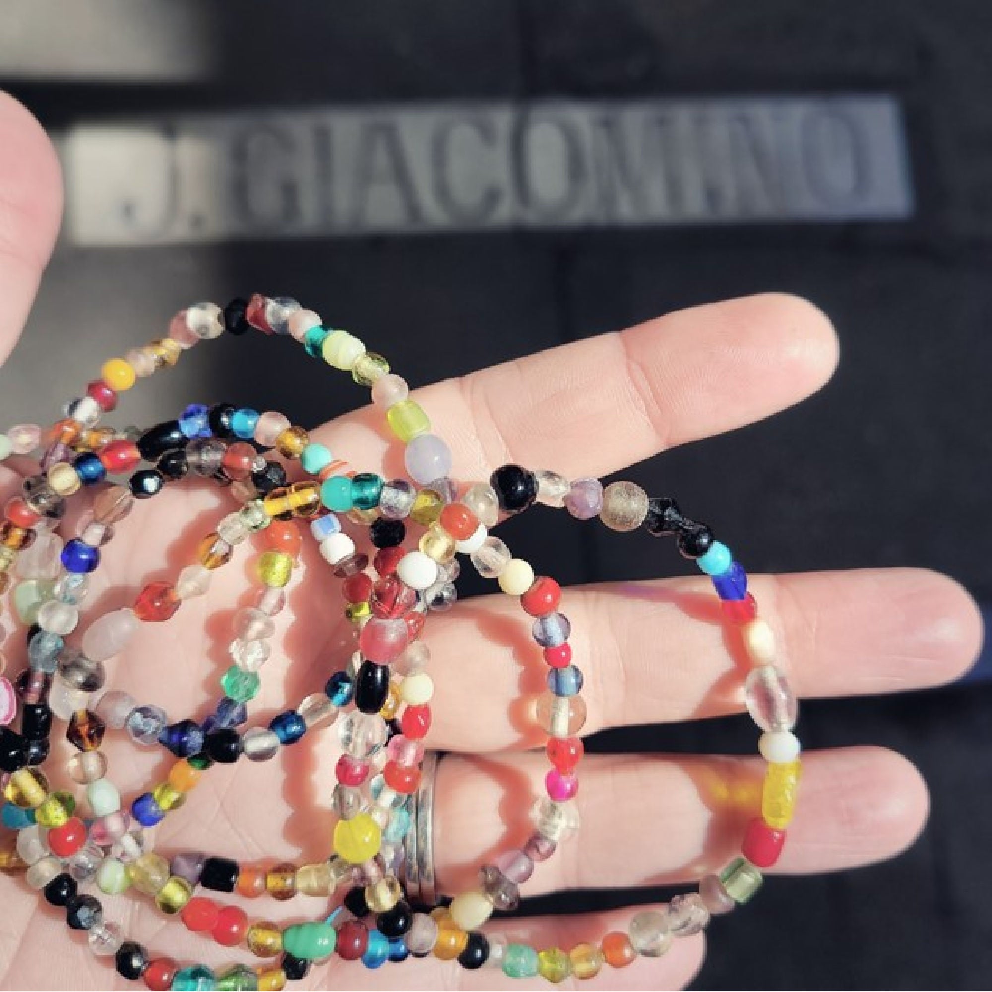 Vintage Mardi Gras Bead Bracelets • Set of 3