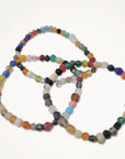 Vintage Mardi Gras Bead Bracelets • Set of 3