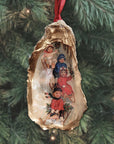 Sledding Christmas Ornament • Oyster Shell