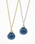 Water Drop Necklace • London Blue