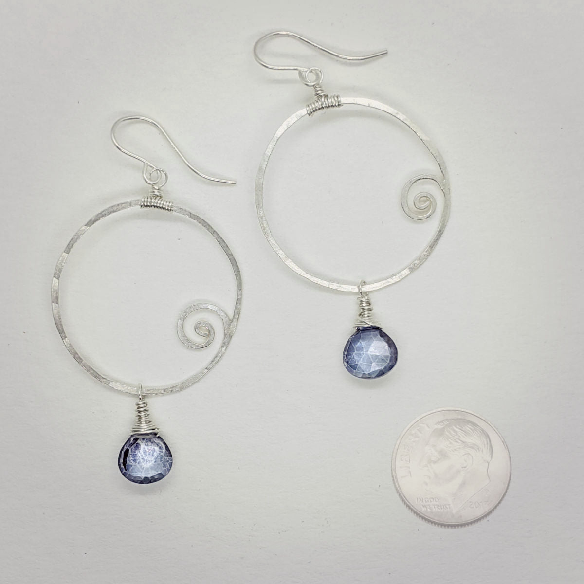 Wave Earrings • Blue Quartz