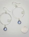 Wave Earrings • Blue Quartz