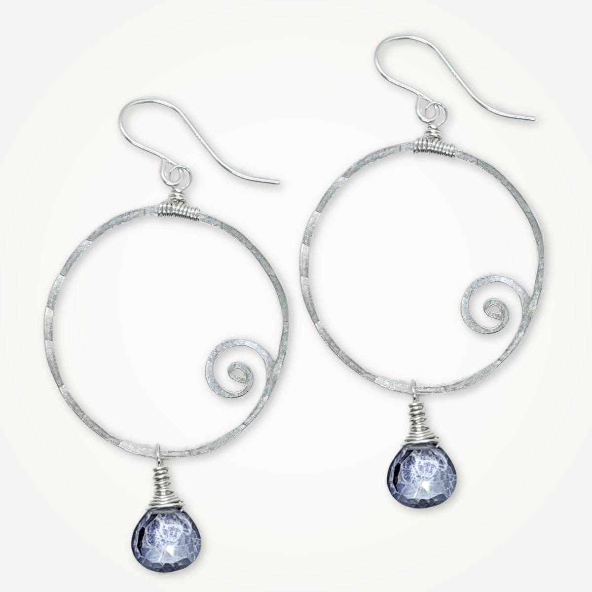 Wave Earrings • Blue Quartz