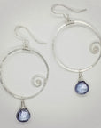 Wave Earrings • Blue Quartz