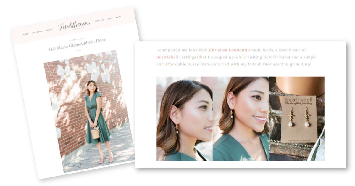 Middletones by Cynthia Tan | Blog Feature | Fleur de Lis Earrings