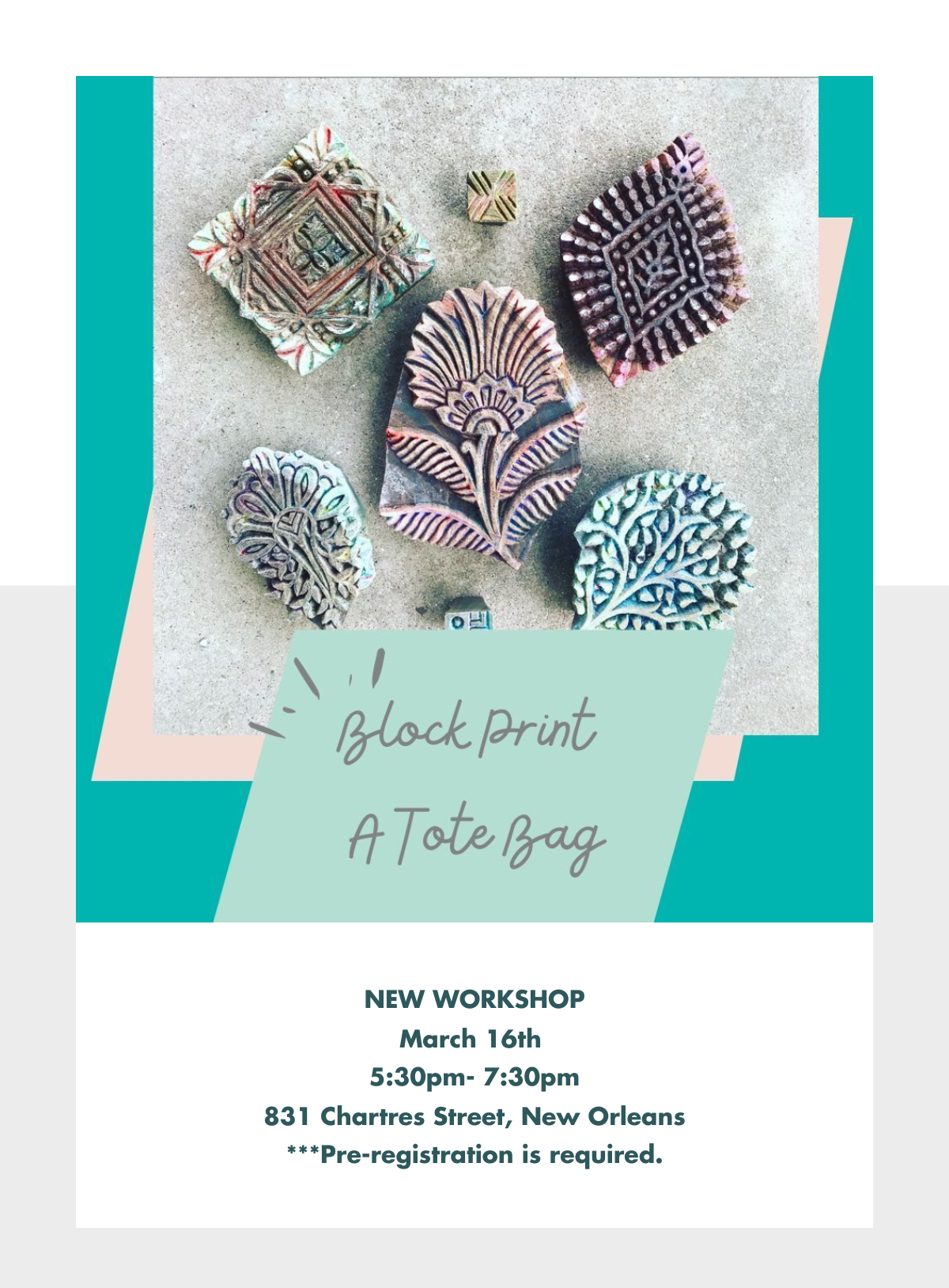 Workshop, Get Crafty with Passion Lilie on March 16th