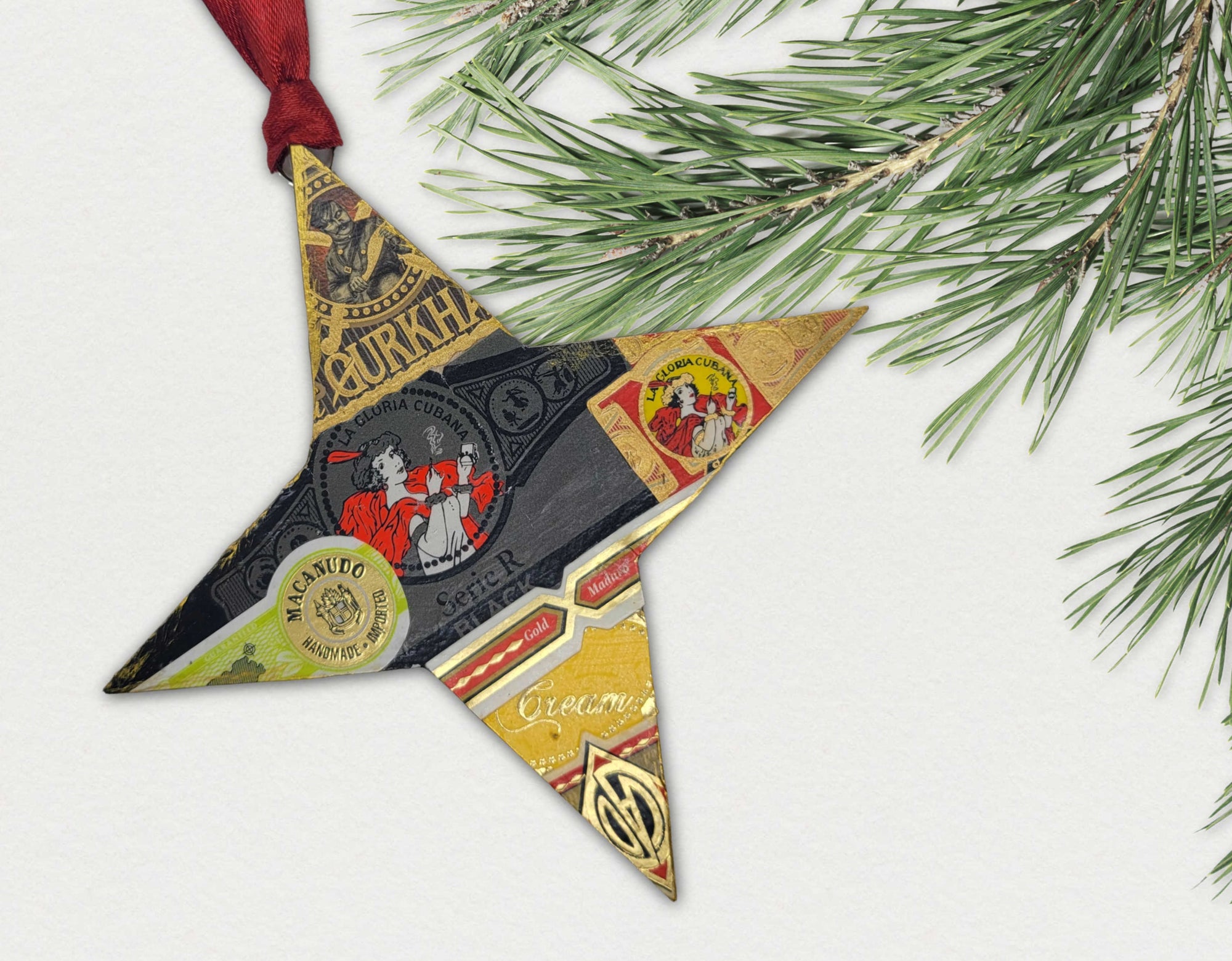 Four Pointed Star Cigar Ornament